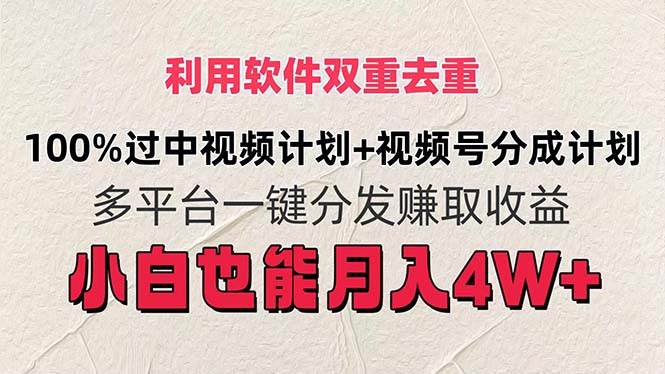 🚀🎬【视频双重新玩法】🌟📈 一键发布，小白月入4W+的中视频+视频号分成秘籍！